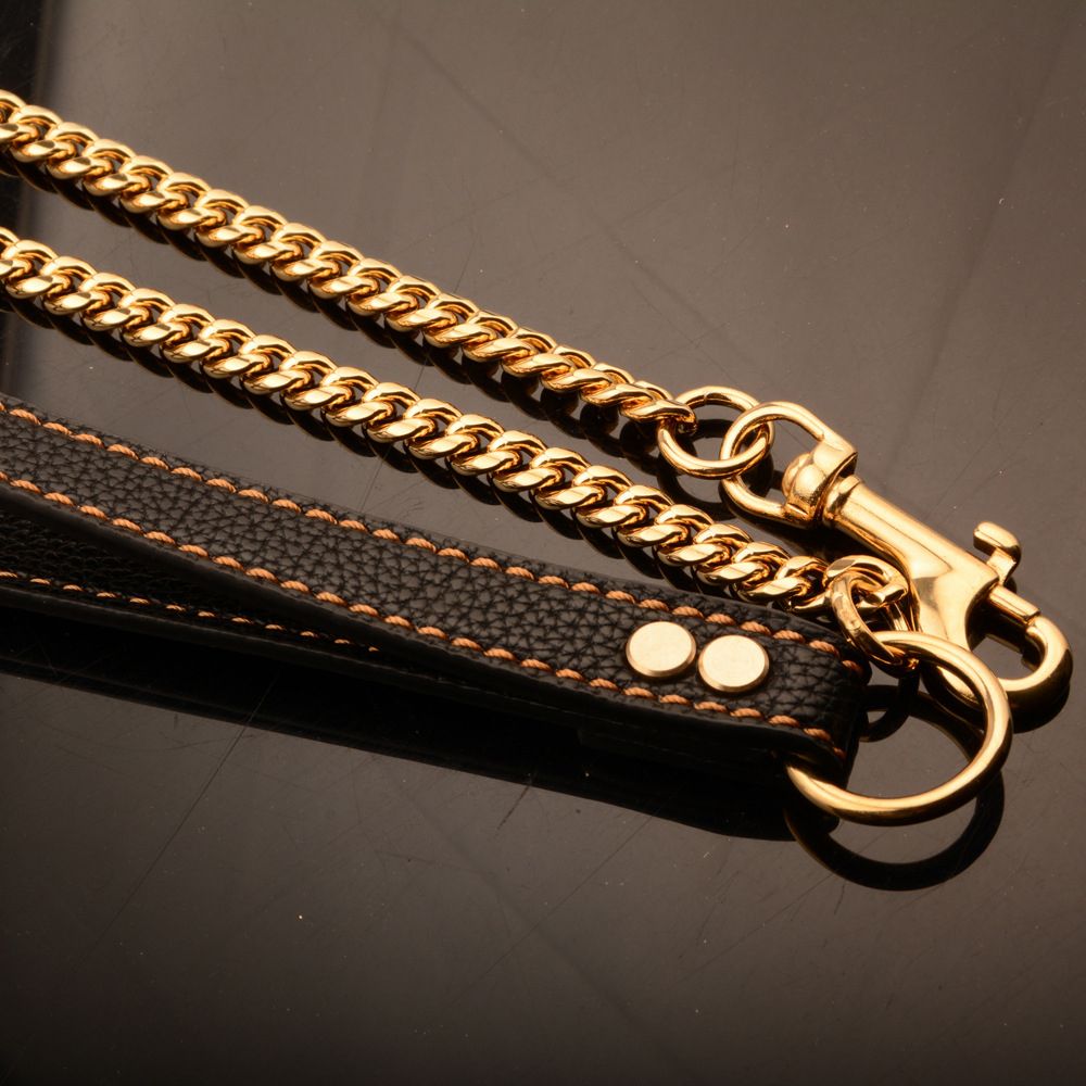 Cuban Link 14mm Gold Chain Dog Leash