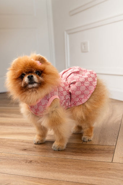 NINI Monogram Pink Dog Dress