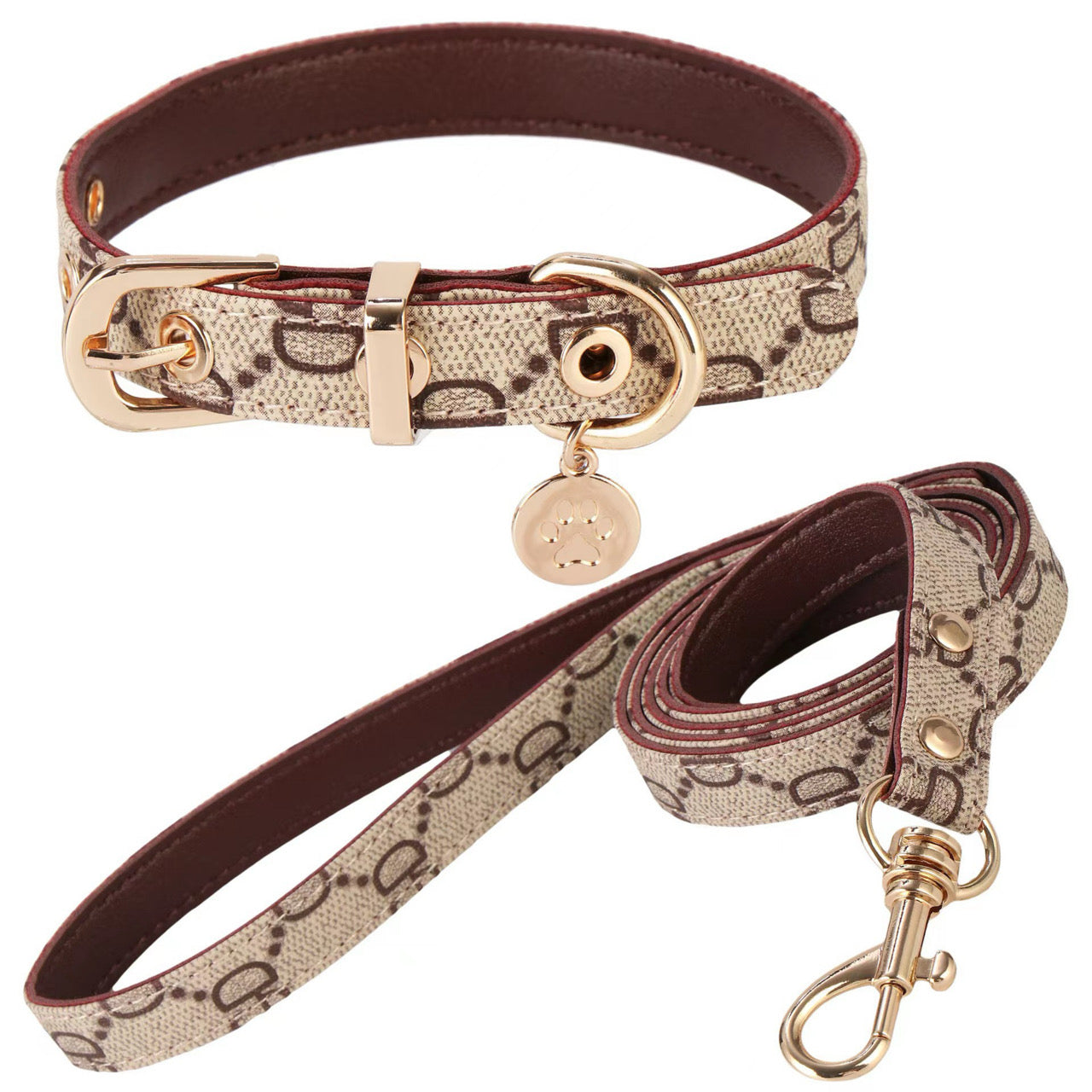 DESIGNER COLLAR & LEASH SET