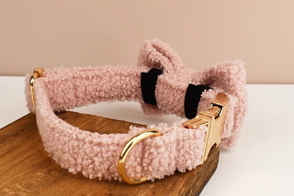 Teddy Bow Collar and Leash Set