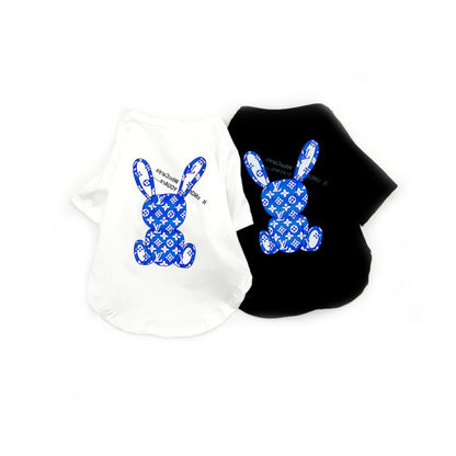 Louis Pawtton Bunny Designer Dog T-Shirt