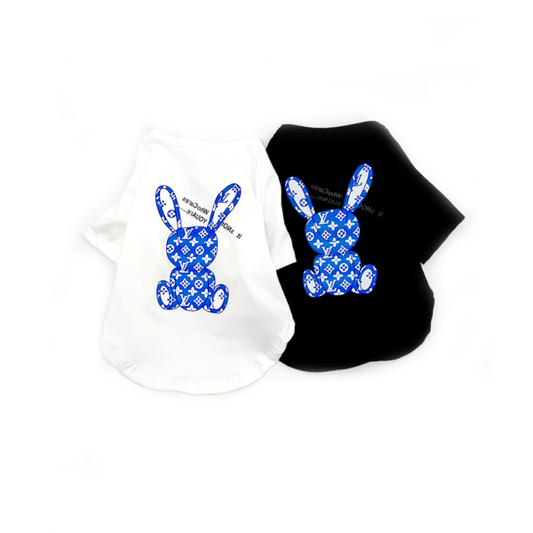 Louis Pawtton Bunny Designer Dog T-Shirt