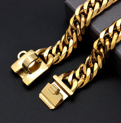 CUBAN LINK GOLD CHAIN COLLAR