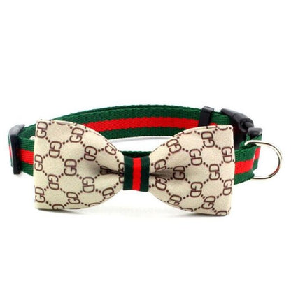 PAWCCI BOW TIE COLLAR LEASH SET