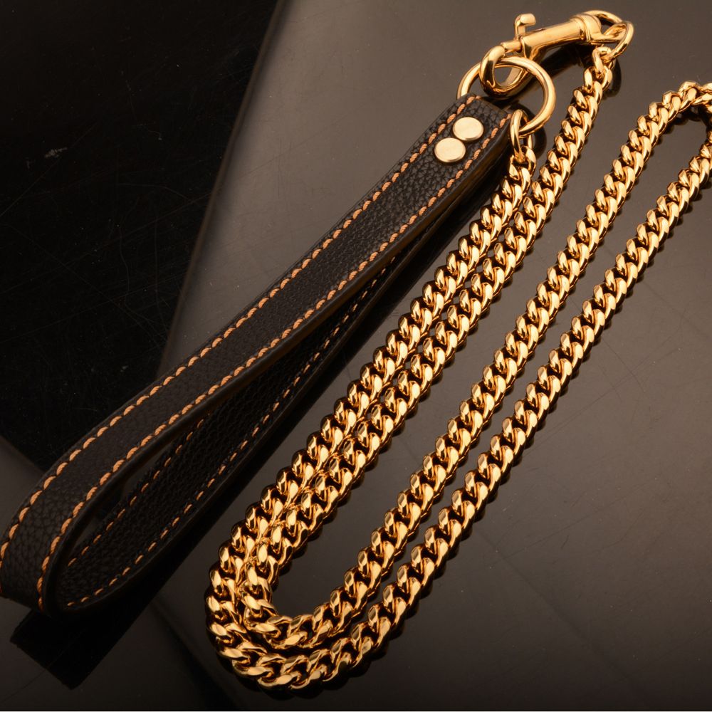 Cuban Link 14mm Gold Chain Dog Leash