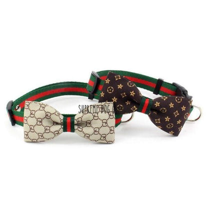 PAWCCI BOW TIE COLLAR LEASH SET