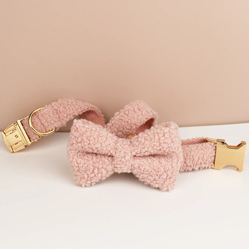 Teddy Bow Collar and Leash Set