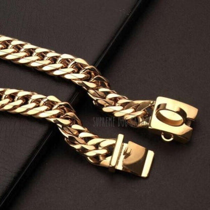 CUBAN LINK GOLD CHAIN COLLAR